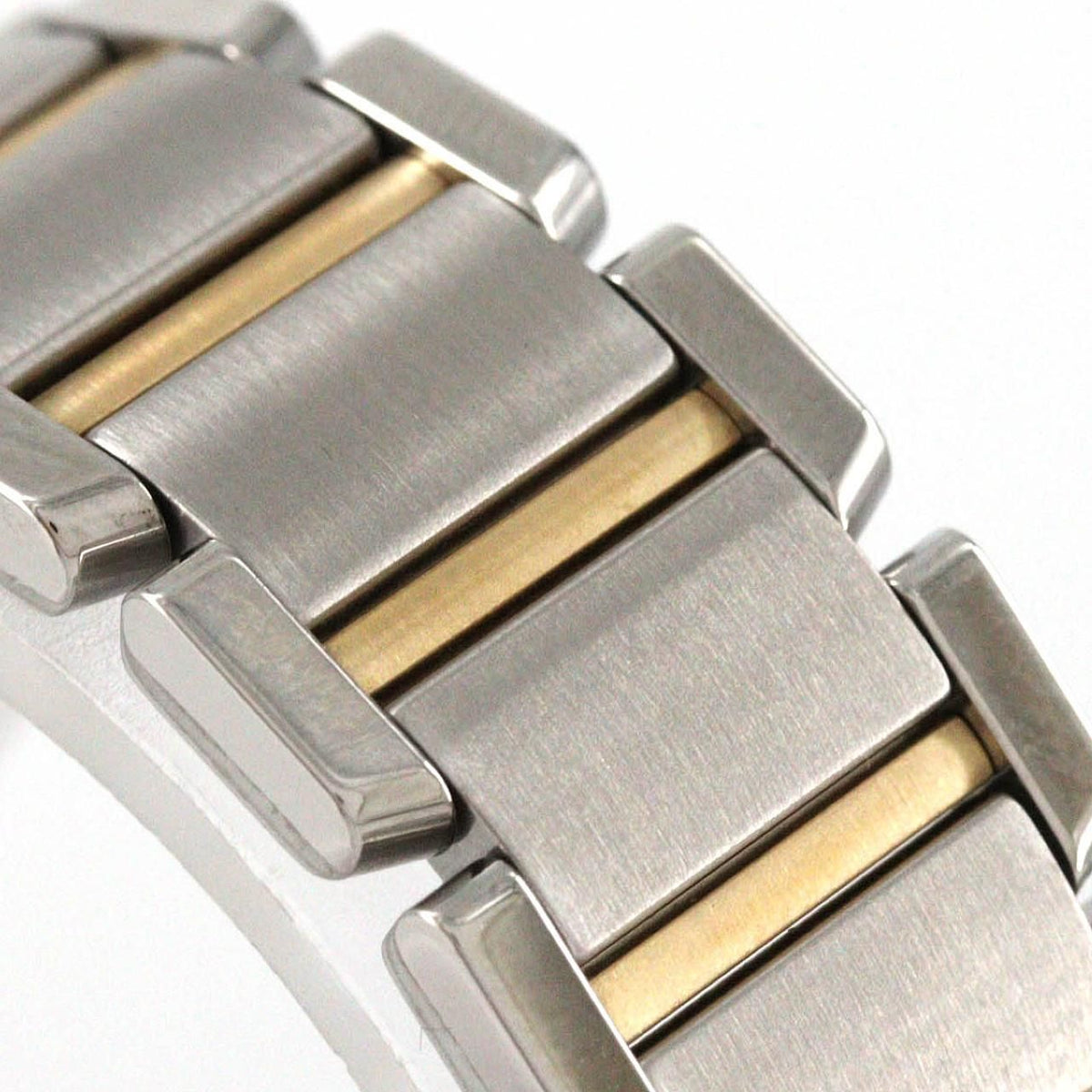 Cartier Tank Francaise SM Stainless Steel Yellow Gold Quartz Watch — view 5