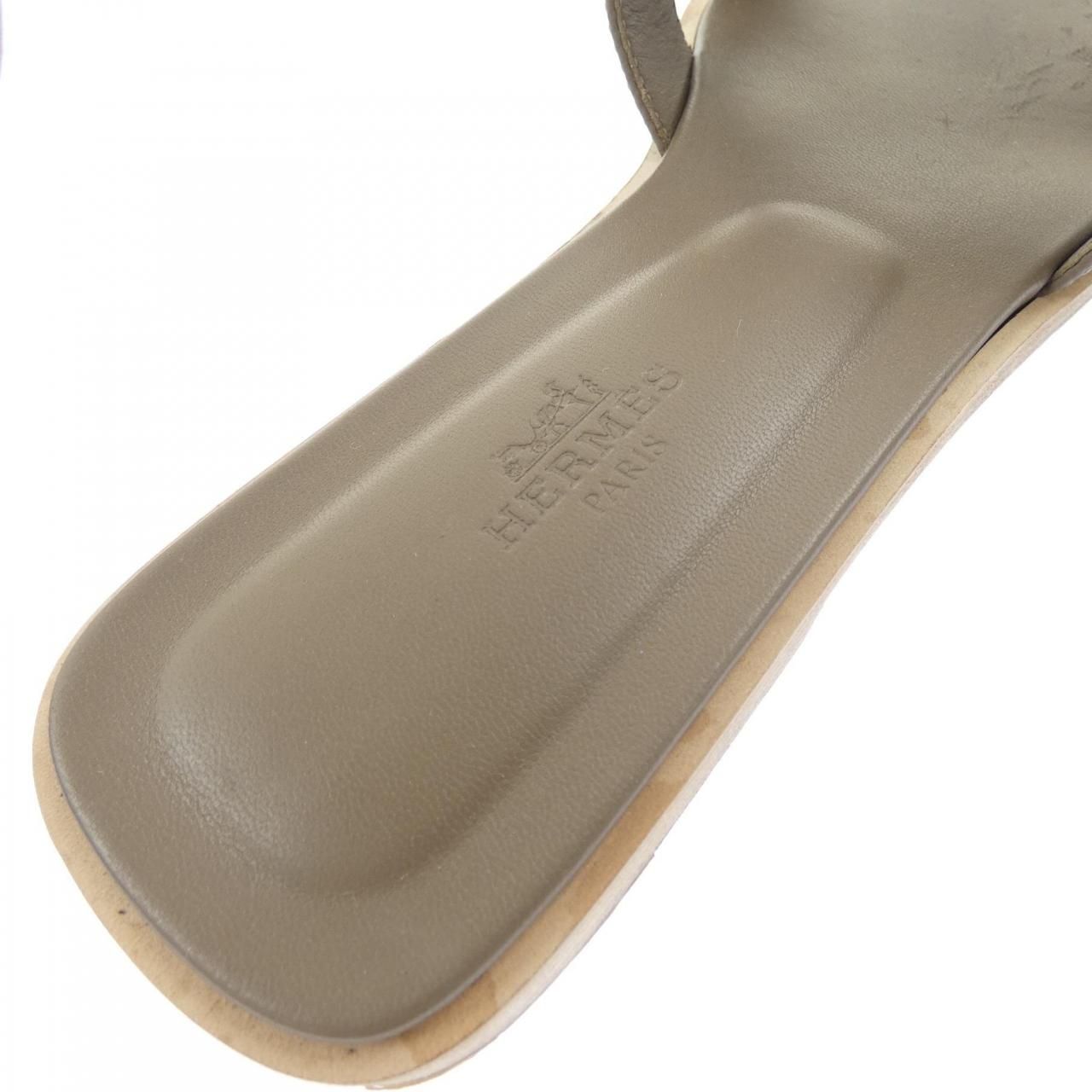 Hermes Oran Sandals Brown — view 6