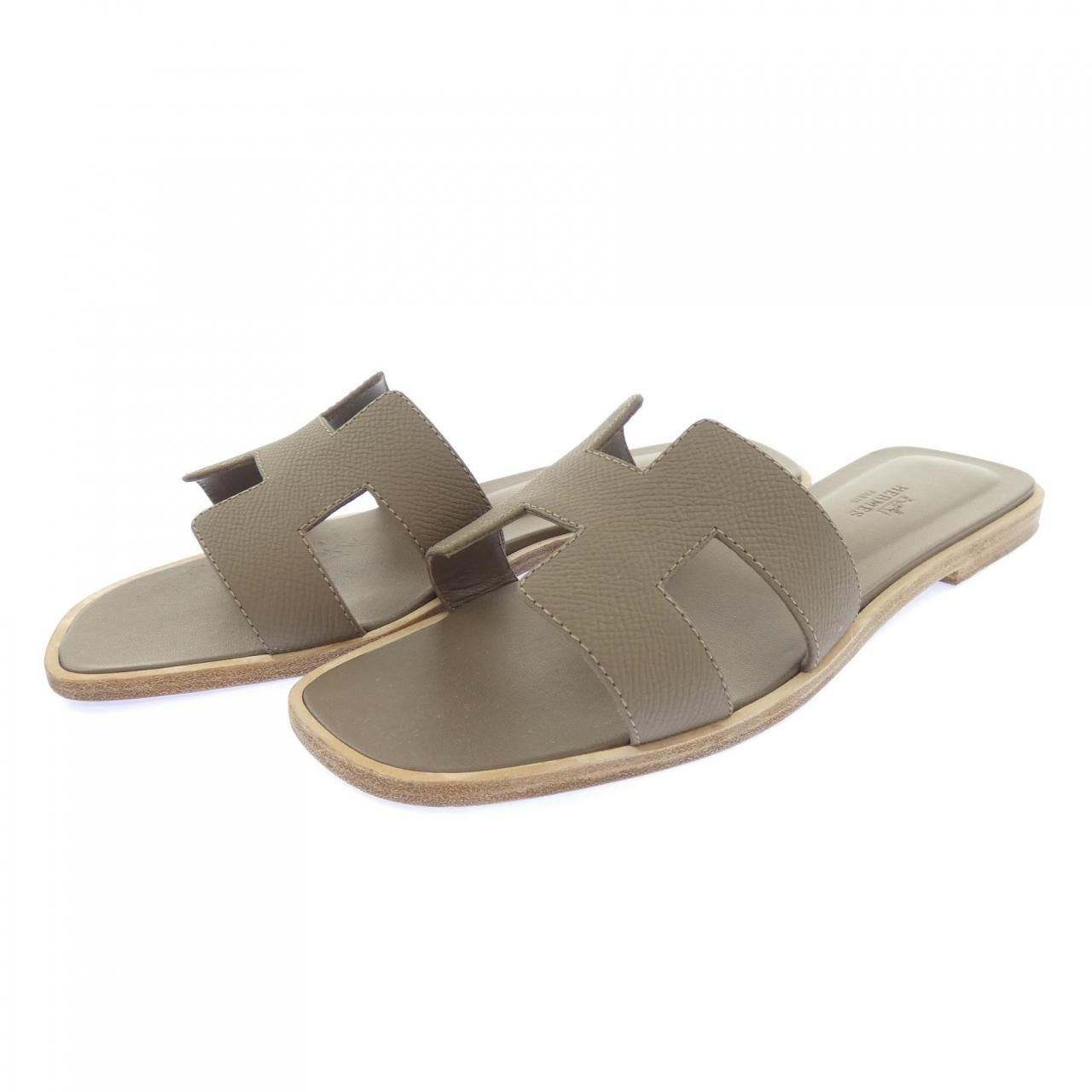 Hermes Oran Sandals Brown — view 3