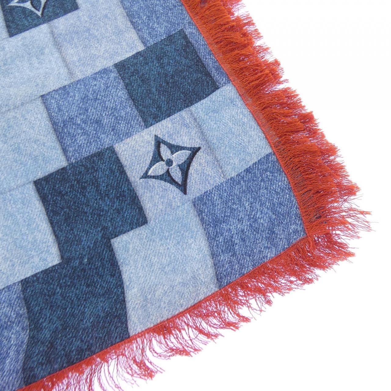 Louis Vuitton Shawl Monogram Denim Check Scarf — view 2
