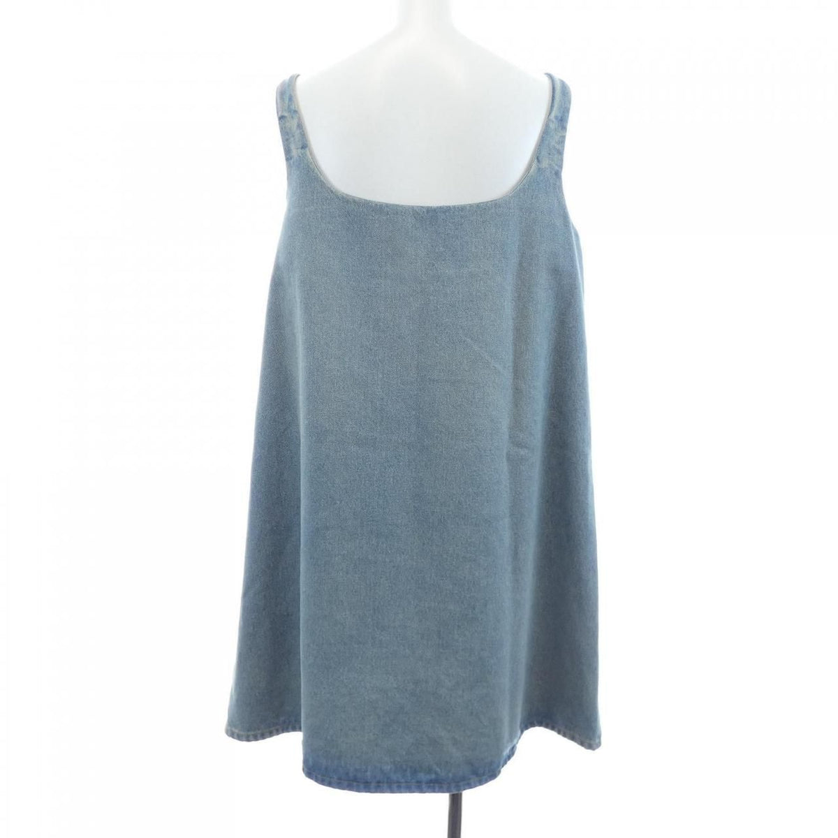 Prada Organic Denim Mini Dress Triangle Logo — view 2