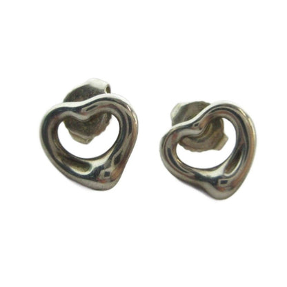 Tiffany & Co Open Heart Earrings Logo Back
