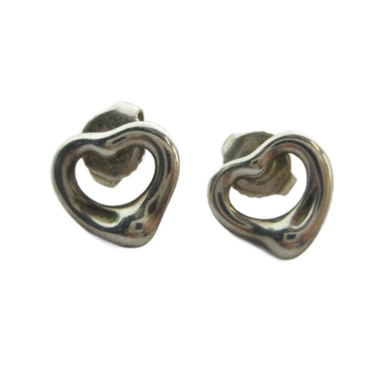 Tiffany & Co Open Heart Earrings Logo Back