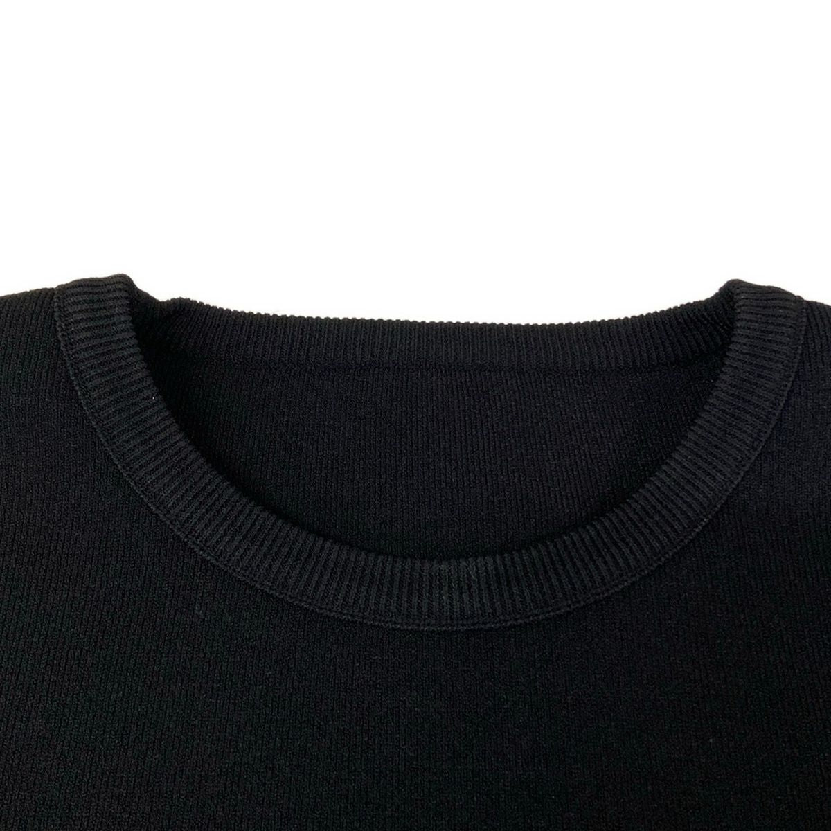 Louis Vuitton Dress Dlq Black White Navy Crew Neck Sleeveless Knee-length M — view 7