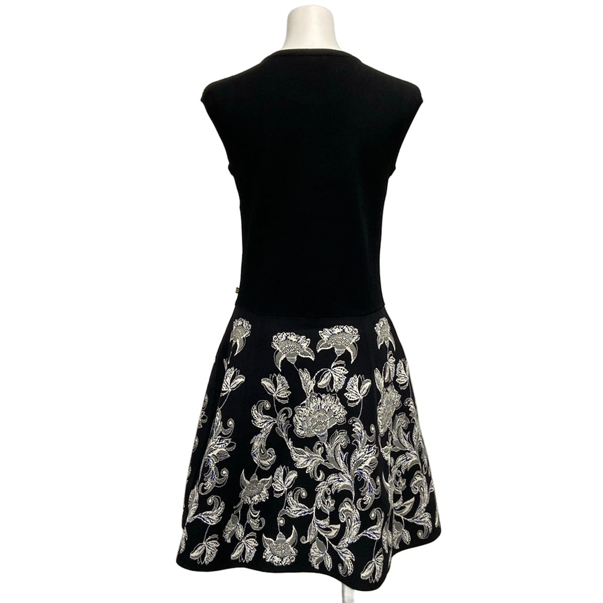 Louis Vuitton Dress Dlq Black White Navy Crew Neck Sleeveless Knee-length M — view 2