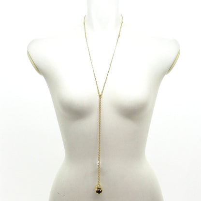 Chanel Necklace CC Logo Gold Black White — view 2