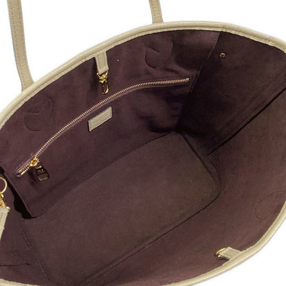 Louis Vuitton Tote Bag Monogram Empreinte Neverfull MM Tourterelle Leather — view 7