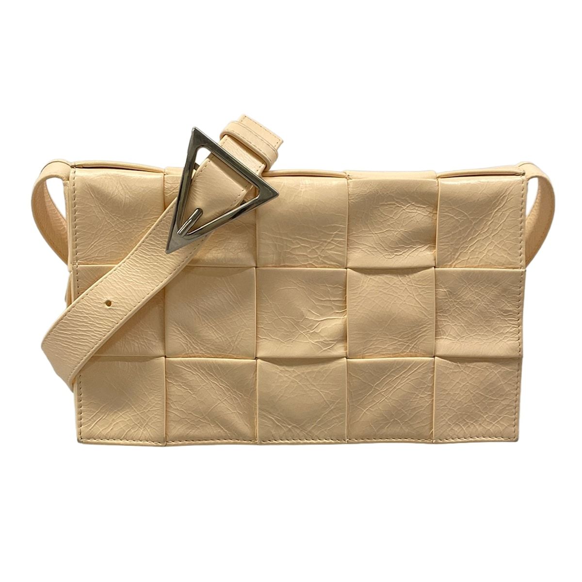 Bottega Veneta Shoulder Bag Cassette Pink Beige Crossbody Leather