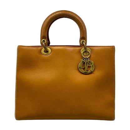 Dior Handbag Lady Brown Leather