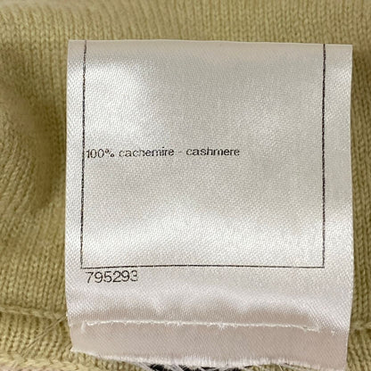 Chanel Short Sleeve Sweater S Beige Light Green Multi — view 4