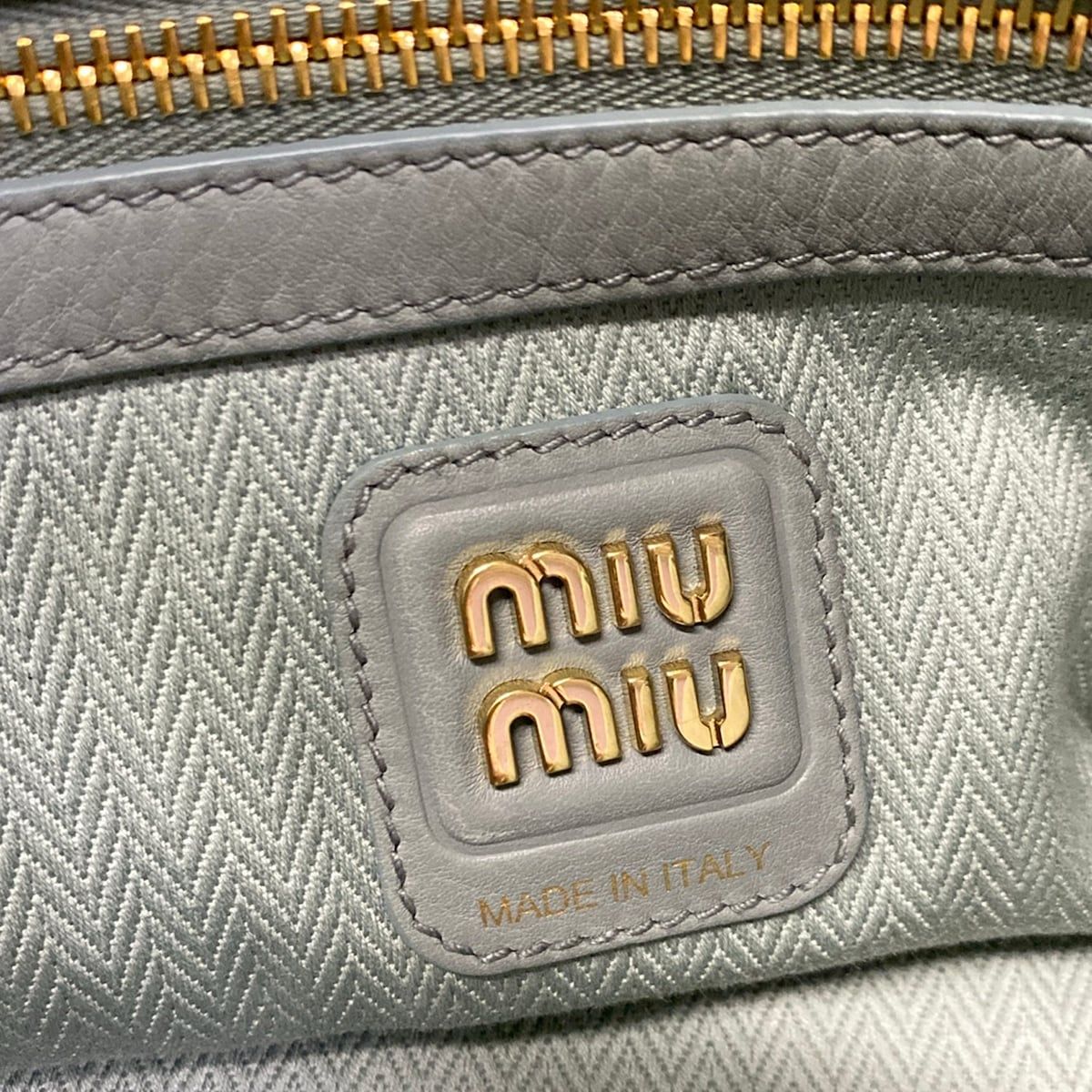 Miu Miu Tote Bag Ivy Light Gray — view 8