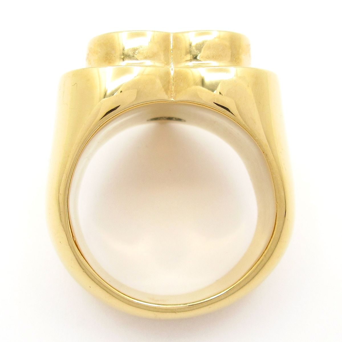 Chanel Ring CC Logo Gold Black Heart — view 4