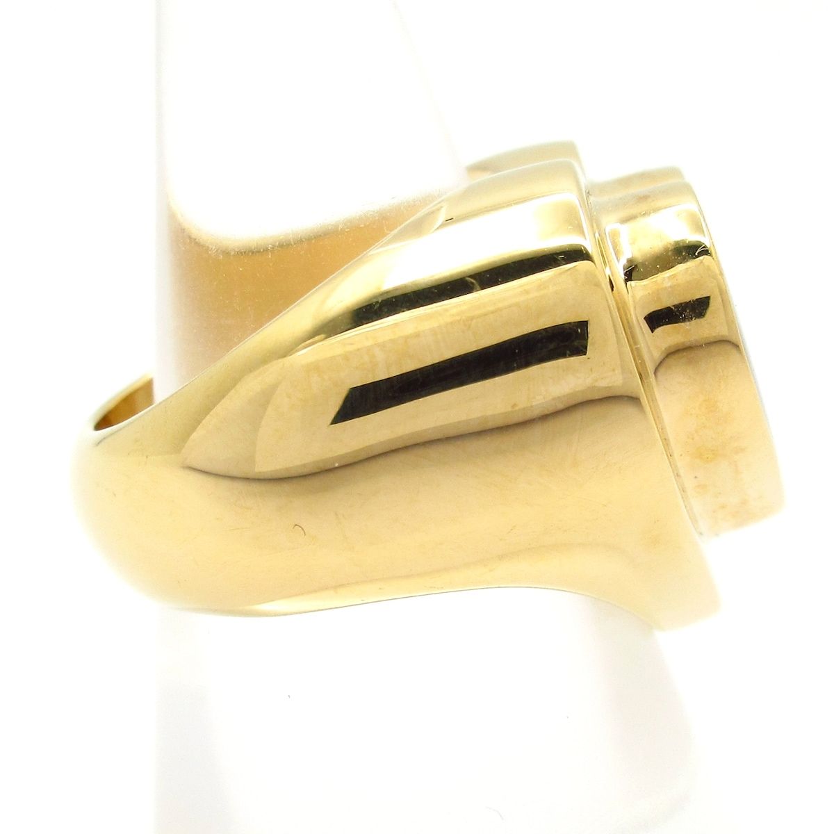 Chanel Ring CC Logo Gold Black Heart — view 2