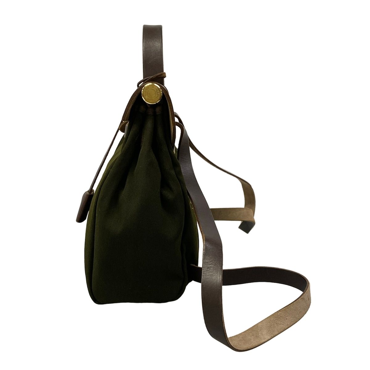 Hermes Backpack Herbag a Dos PM Khaki Dark Brown — view 4