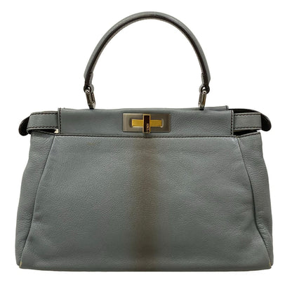 Fendi Handbag Peekaboo Gray Leather