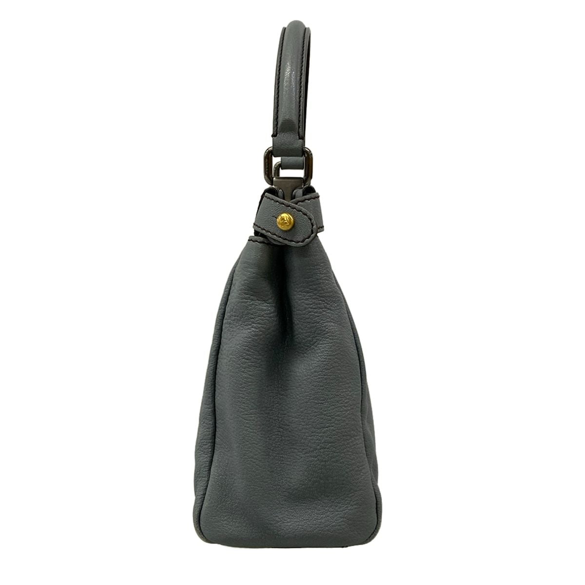 Fendi Handbag Peekaboo Gray Leather — view 2