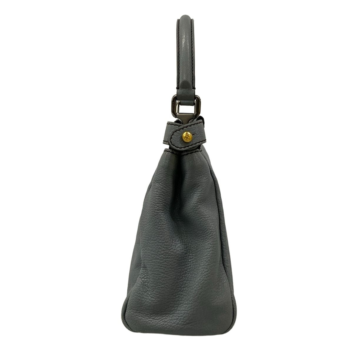 Fendi Handbag Peekaboo Gray Leather — view 4