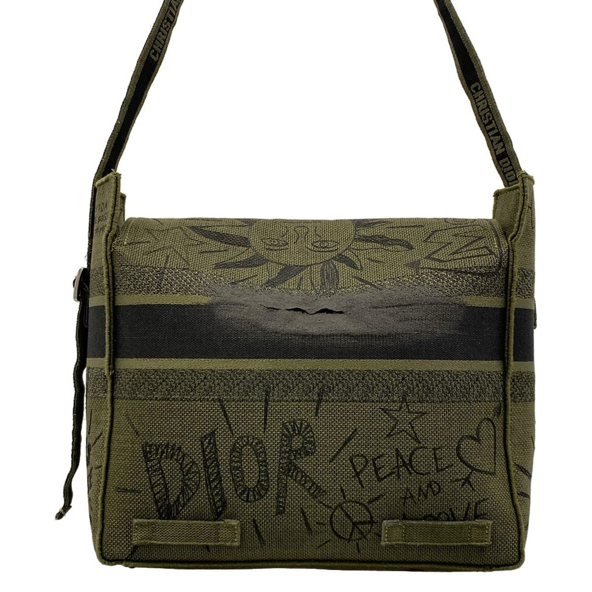 Dior Shoulder Bag Camp Khaki Black — view 3