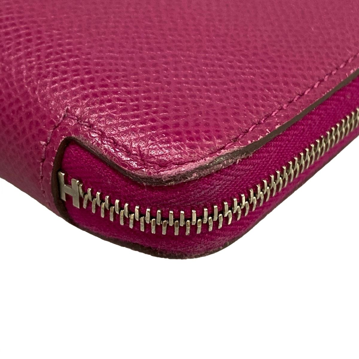 Hermes Wallet Azap Long Silk'In Purple — view 8