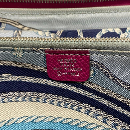 Hermes Wallet Azap Long Silk'In Purple — view 5