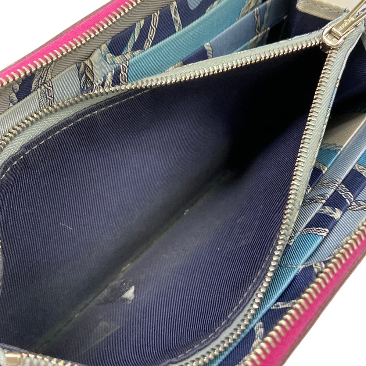 Hermes Wallet Azap Long Silk'In Purple — view 4