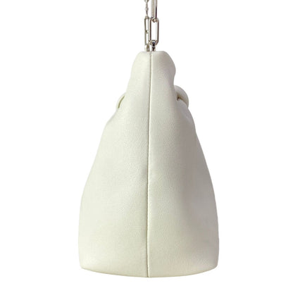 Dior Shoulder Bag Bow Small Ivory Chain Lambskin — view 2