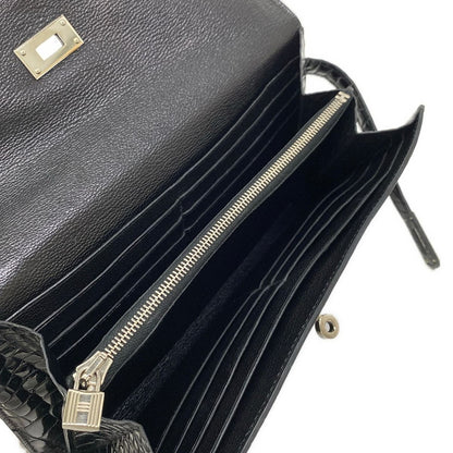 Hermes Wallet Kelly Long Black Silver — view 4