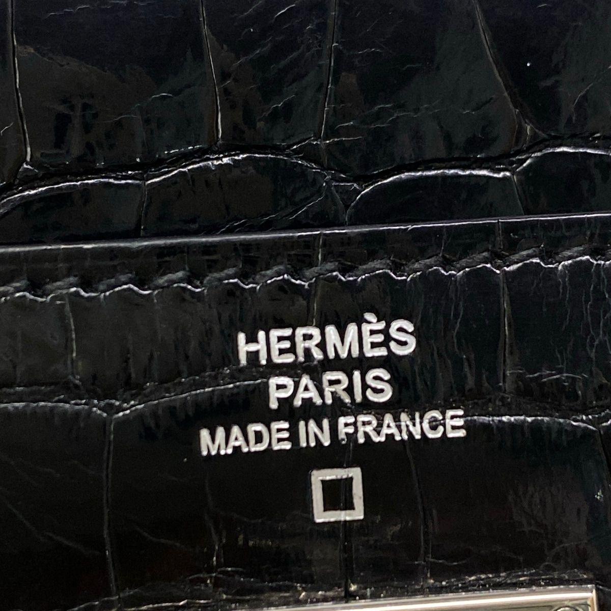 Hermes Wallet Kelly Long Black Silver — view 6
