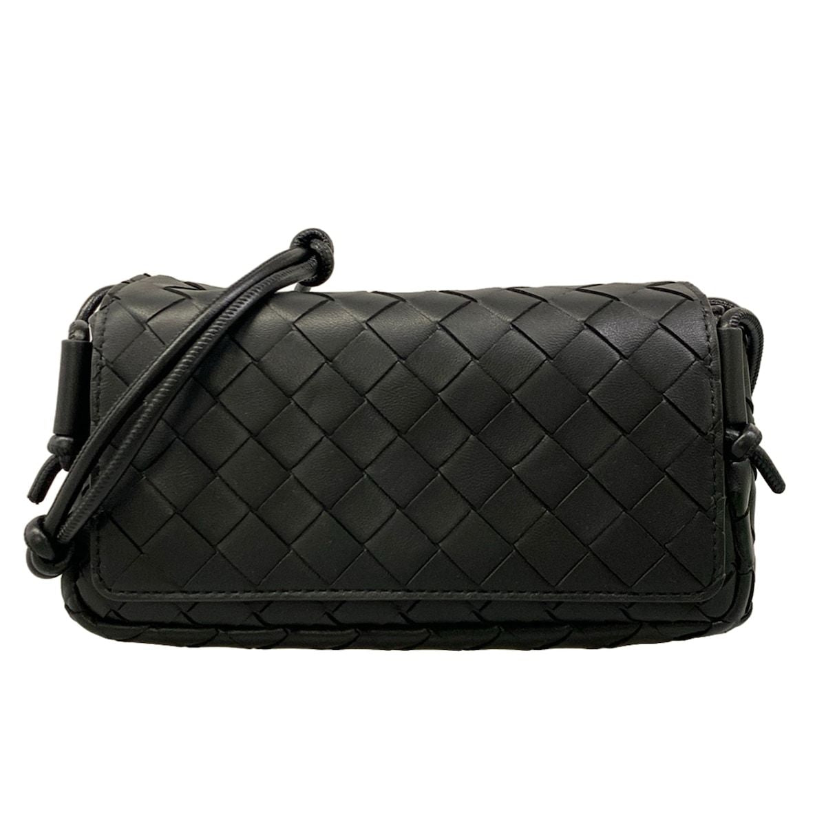 Bottega Veneta Shoulder Bag Notturno Black Lambskin