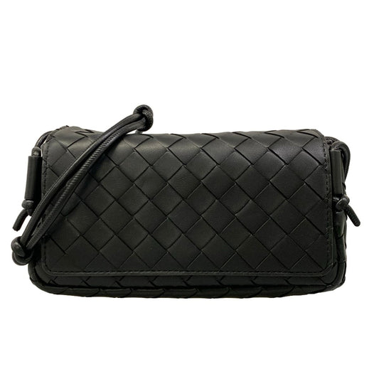 Bottega Veneta Shoulder Bag Notturno Black Lambskin