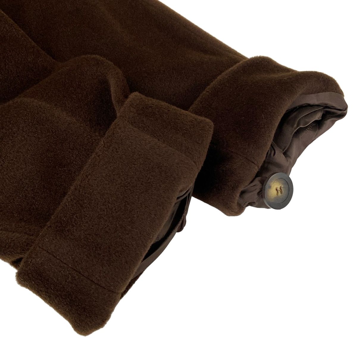 Max Mara Coat S Dark Brown Long Sleeve Winter Wool Cashmere 38 — view 7