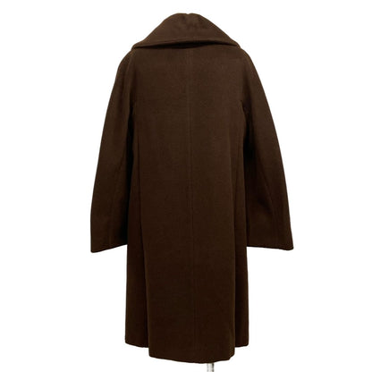 Max Mara Coat S Dark Brown Long Sleeve Winter Wool Cashmere 38 — view 2