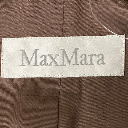 Max Mara Coat S Dark Brown Long Sleeve Winter Wool Cashmere 38 — view 3