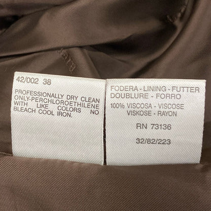 Max Mara Coat S Dark Brown Long Sleeve Winter Wool Cashmere 38 — view 5