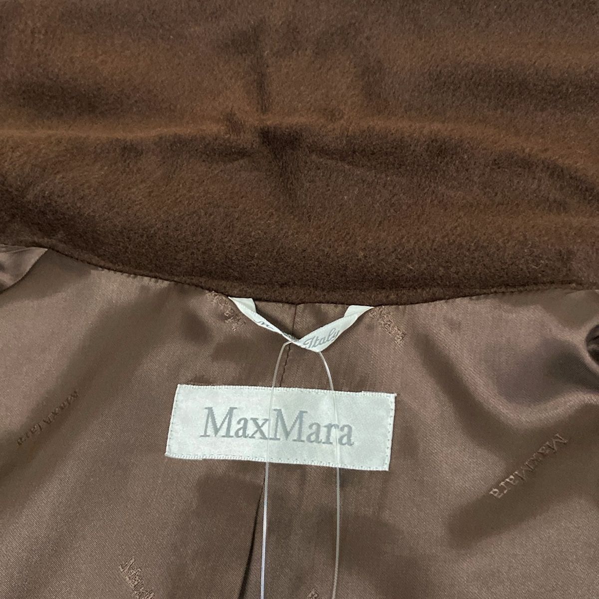 Max Mara Coat S Dark Brown Long Sleeve Winter Wool Cashmere 38 — view 8