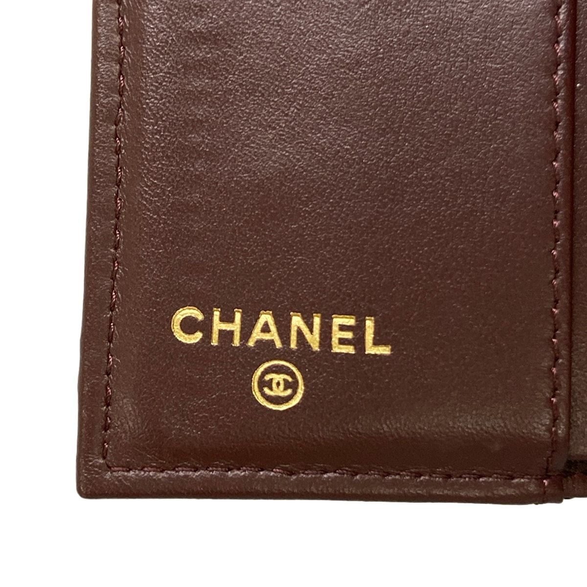 Chanel Trifold Wallet Classic Small Flap Quilted Black Gold — view 6