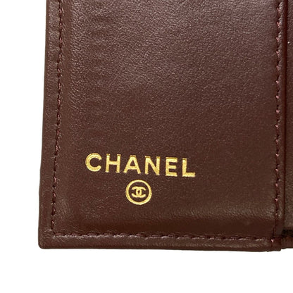 Chanel Trifold Wallet Classic Small Flap Quilted Black Gold — view 6