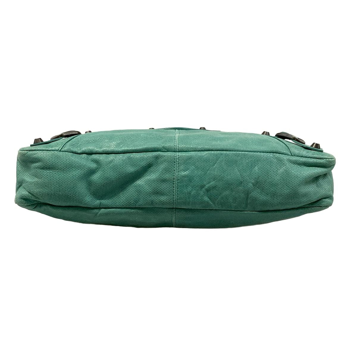 Balenciaga Handbag the First Light Green Perforated Leather — view 5