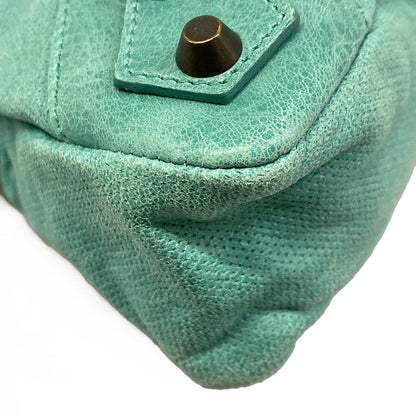 Balenciaga Handbag the First Light Green Perforated Leather — view 6