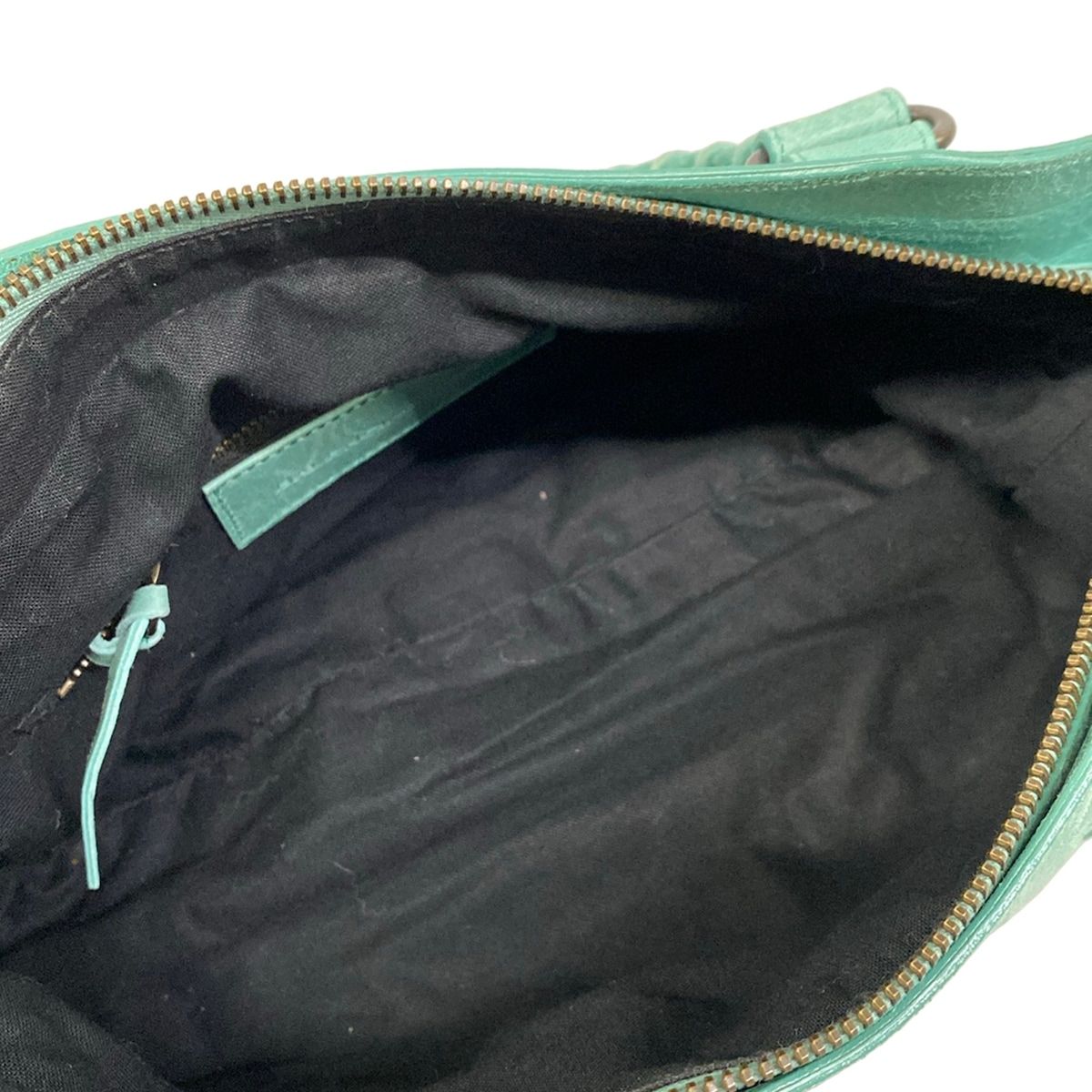 Balenciaga Handbag the First Light Green Perforated Leather — view 7