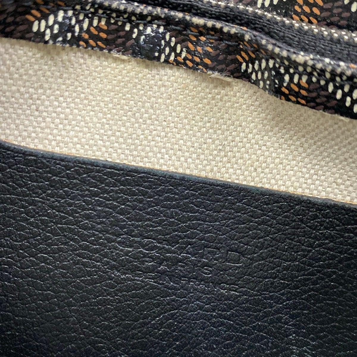 Goyard Shoulder Bag Plumet Black Leather — view 8