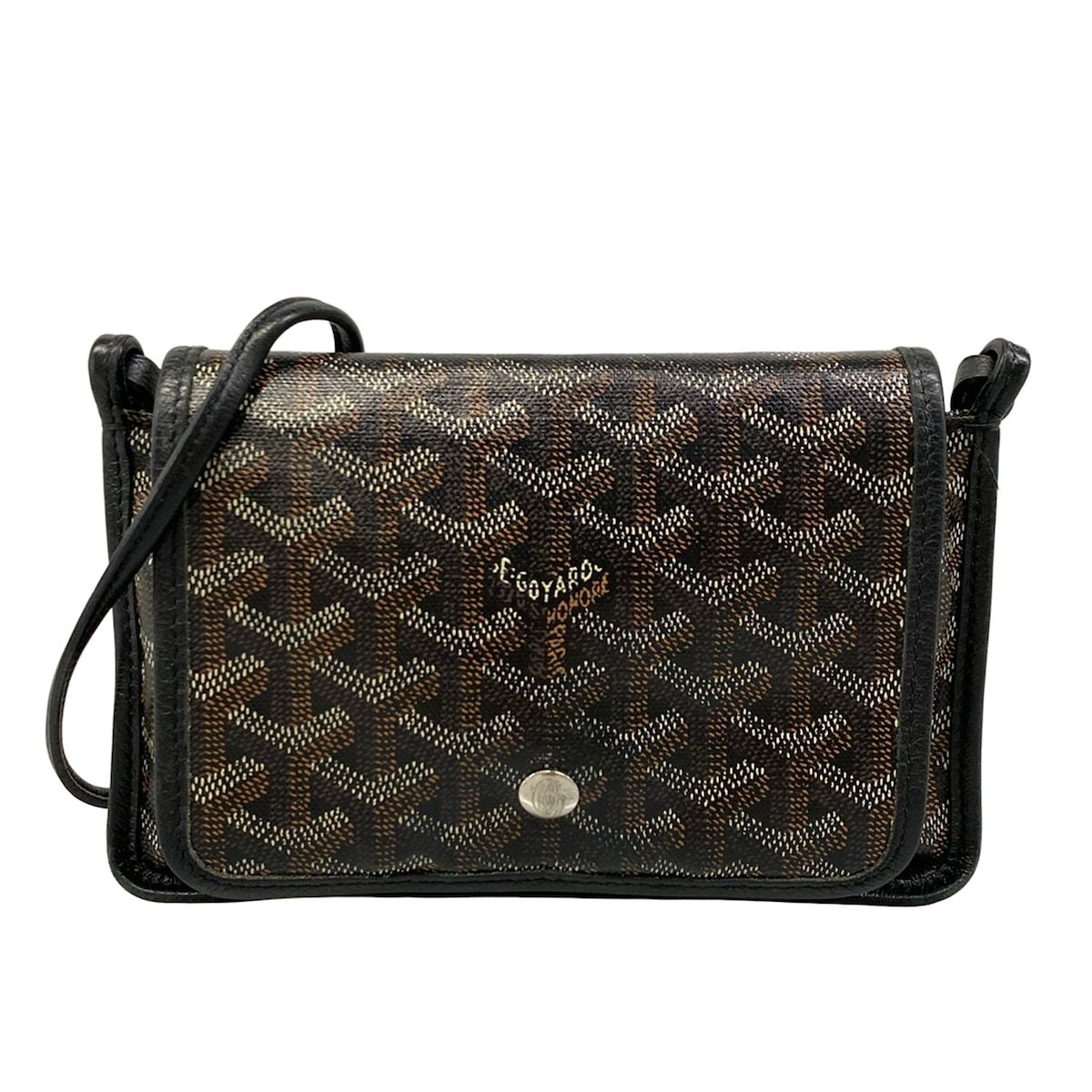 Goyard Shoulder Bag Plumet Black Leather