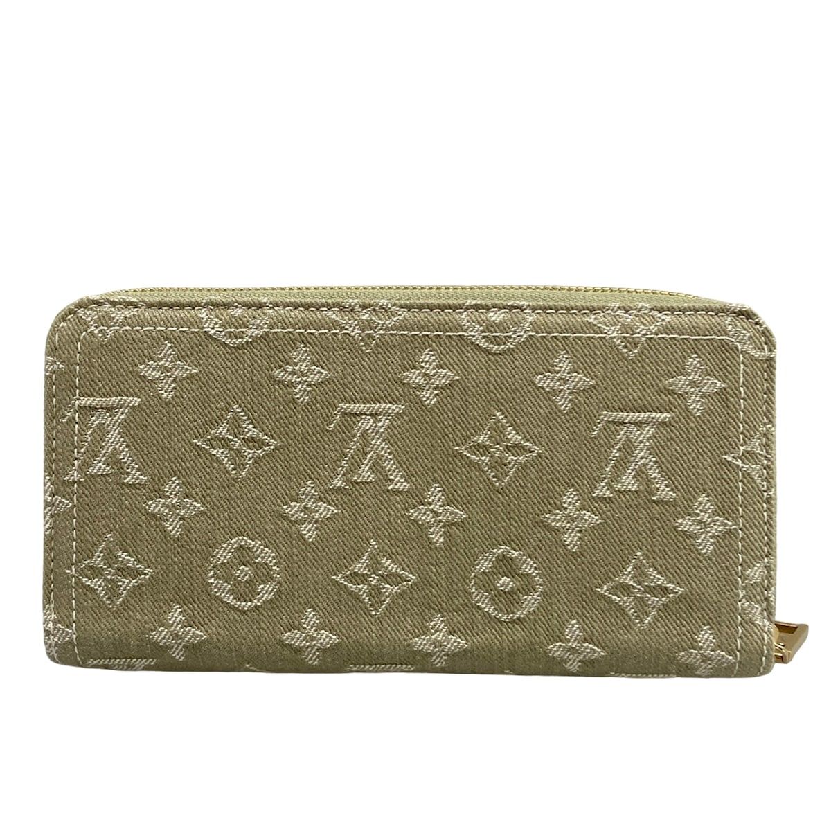 Louis Vuitton Wallet Monogram Denim Zippy Khaki — view 2