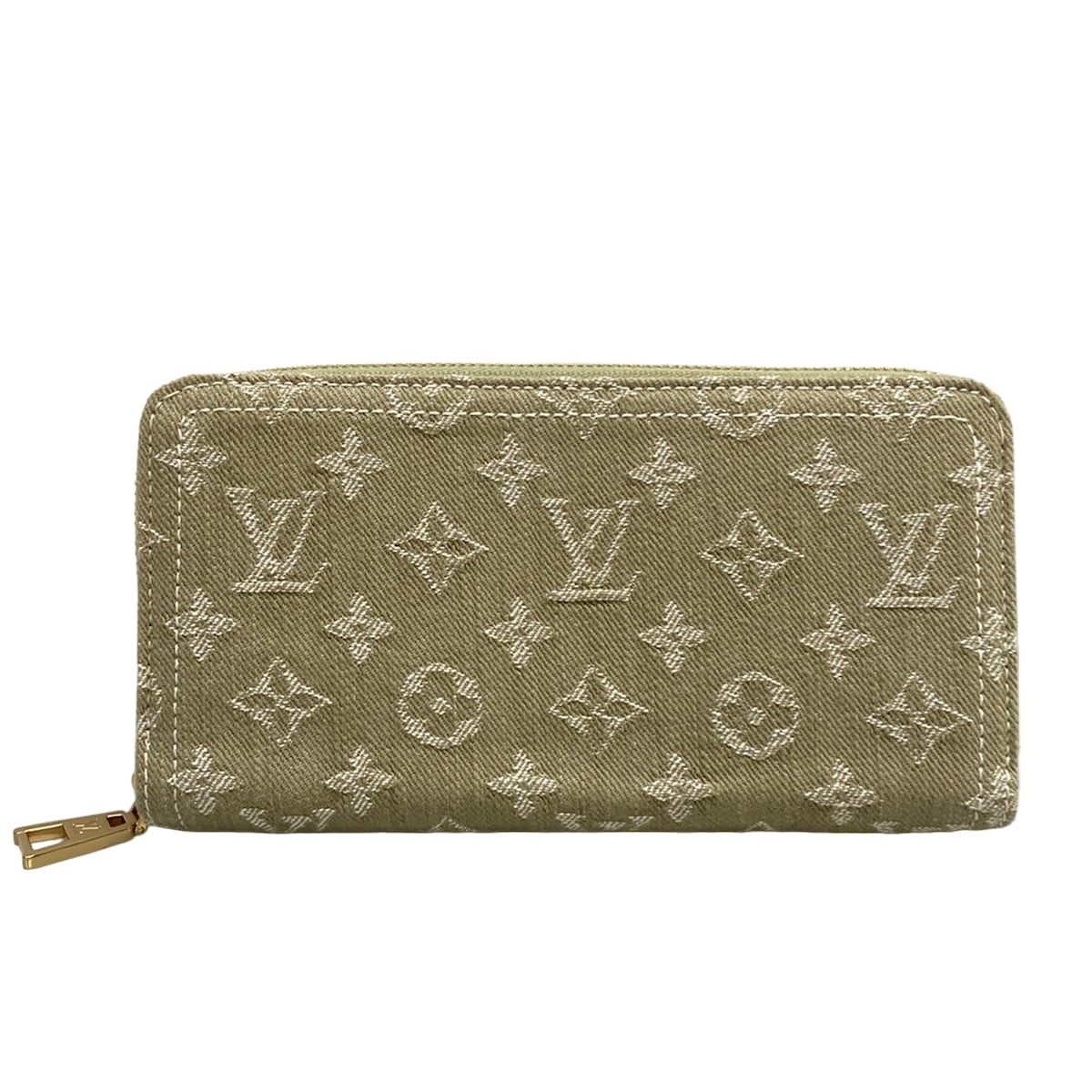 Louis Vuitton Wallet Monogram Denim Zippy Khaki