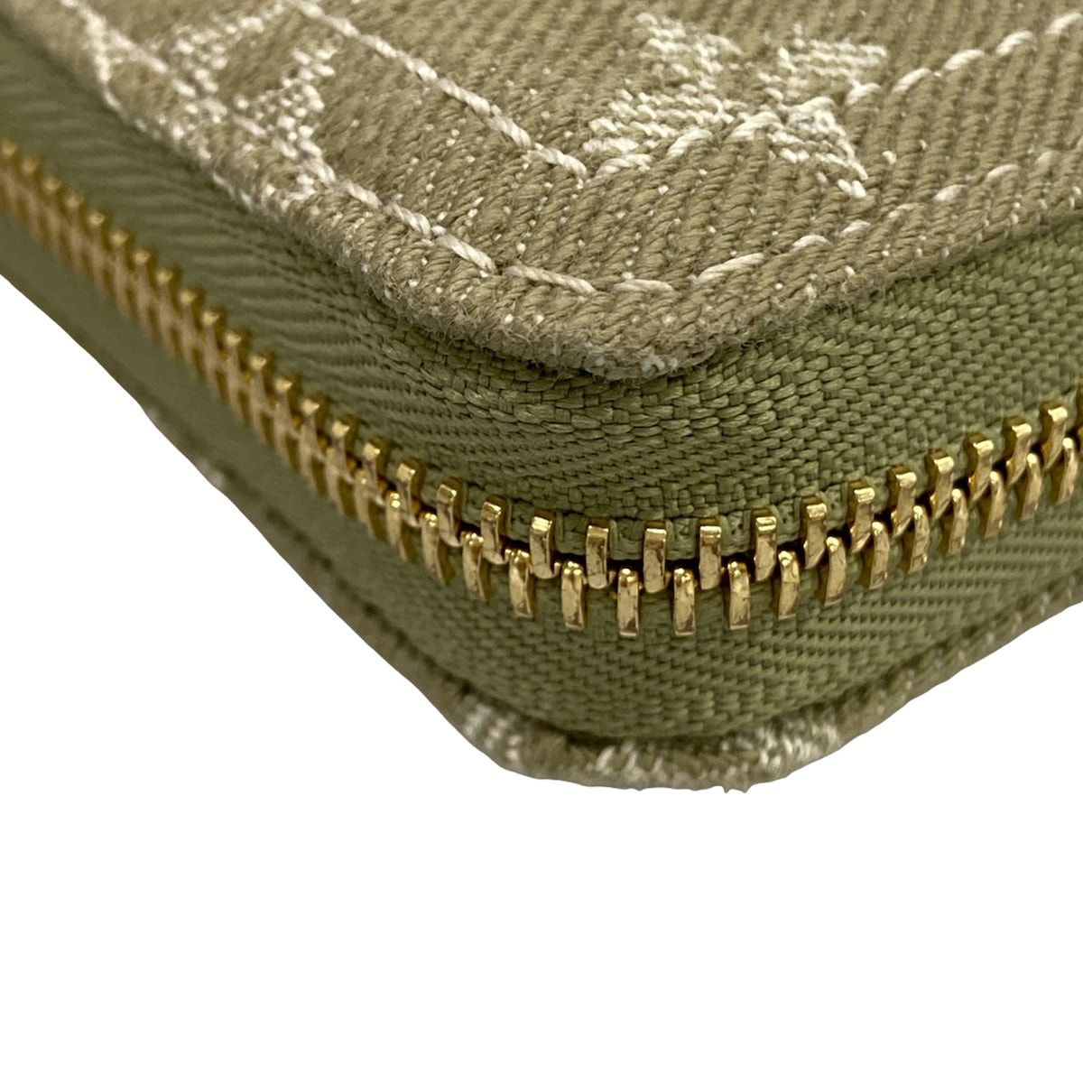 Louis Vuitton Wallet Monogram Denim Zippy Khaki — view 8