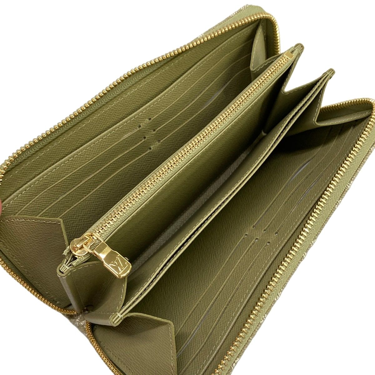 Louis Vuitton Wallet Monogram Denim Zippy Khaki — view 3