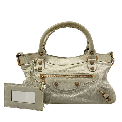 Balenciaga Handbag the Giant First Light Gray Leather