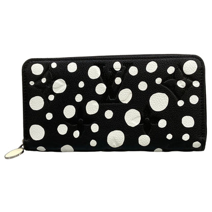 Louis Vuitton Wallet Yayoi Kusama LV YK Zippy Noir Blanc Leather Cowhide