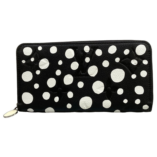Louis Vuitton Wallet Yayoi Kusama LV YK Zippy Noir Blanc Leather Cowhide