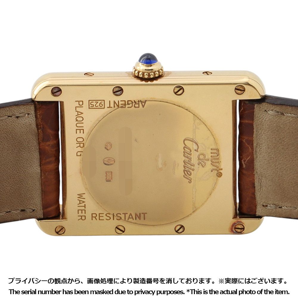 Cartier Must Tank XL Vermeil Watch Ivory Dial — view 3